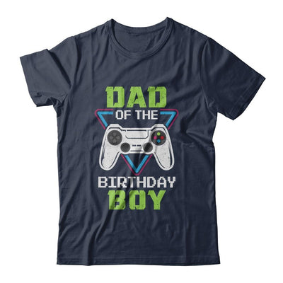 Dad Of The Birthday Boy Matching Video Gamer Birthday-T-Shirt & Hoodie-Classic T-Shirt-Navy