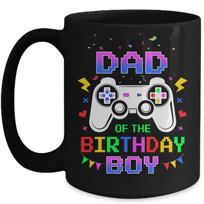 Dad Of The Birthday Boy Video Gamer Mug-Coffee Mug-Mug-Black