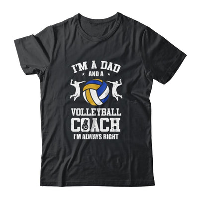 Dad Volleyball Im A Dad And A Volleyball Coach Funny-T-Shirt & Hoodie-Classic T-Shirt-Black