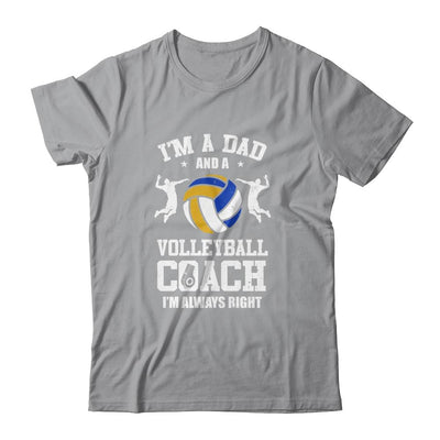 Dad Volleyball Im A Dad And A Volleyball Coach Funny-T-Shirt & Hoodie-Classic T-Shirt-Sport Grey