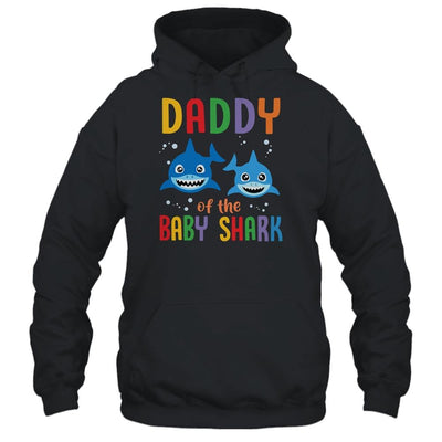 Daddy Of The Baby Shark Birthday Daddy Shark-T-Shirt & Hoodie-Pullover Hoodie-Black