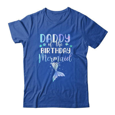 Daddy Of The Birthday Mermaid Matching Family-T-Shirt & Hoodie-Classic T-Shirt-Royal