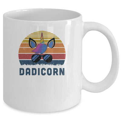 Dadicorn Funny Unicorn Dad And Baby Fathers Day Mug-Coffee Mug-Mug-White