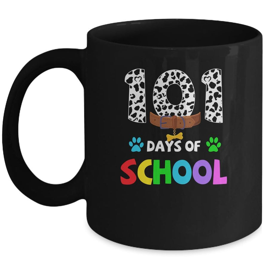 Dalmation Dog 101 Days Of School Teachers Kids Gift Mug-Coffee Mug-Mug-Black