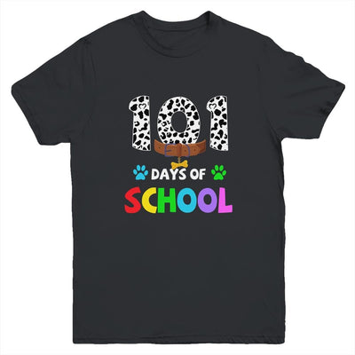 Dalmation Dog 101 Days Of School Teachers Kids Gift Youth-Youth Shirt-Youth T-Shirt-Black