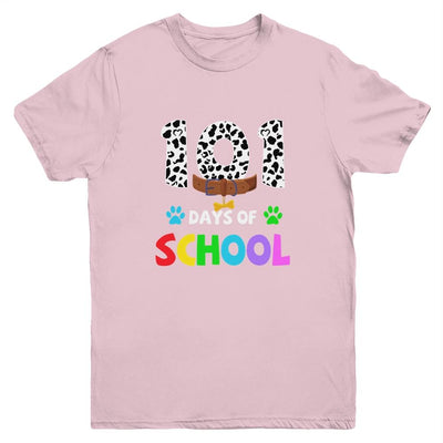 Dalmation Dog 101 Days Of School Teachers Kids Gift Youth-Youth Shirt-Youth T-Shirt-Light Pink