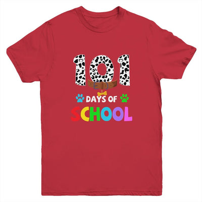 Dalmation Dog 101 Days Of School Teachers Kids Gift Youth-Youth Shirt-Youth T-Shirt-Red