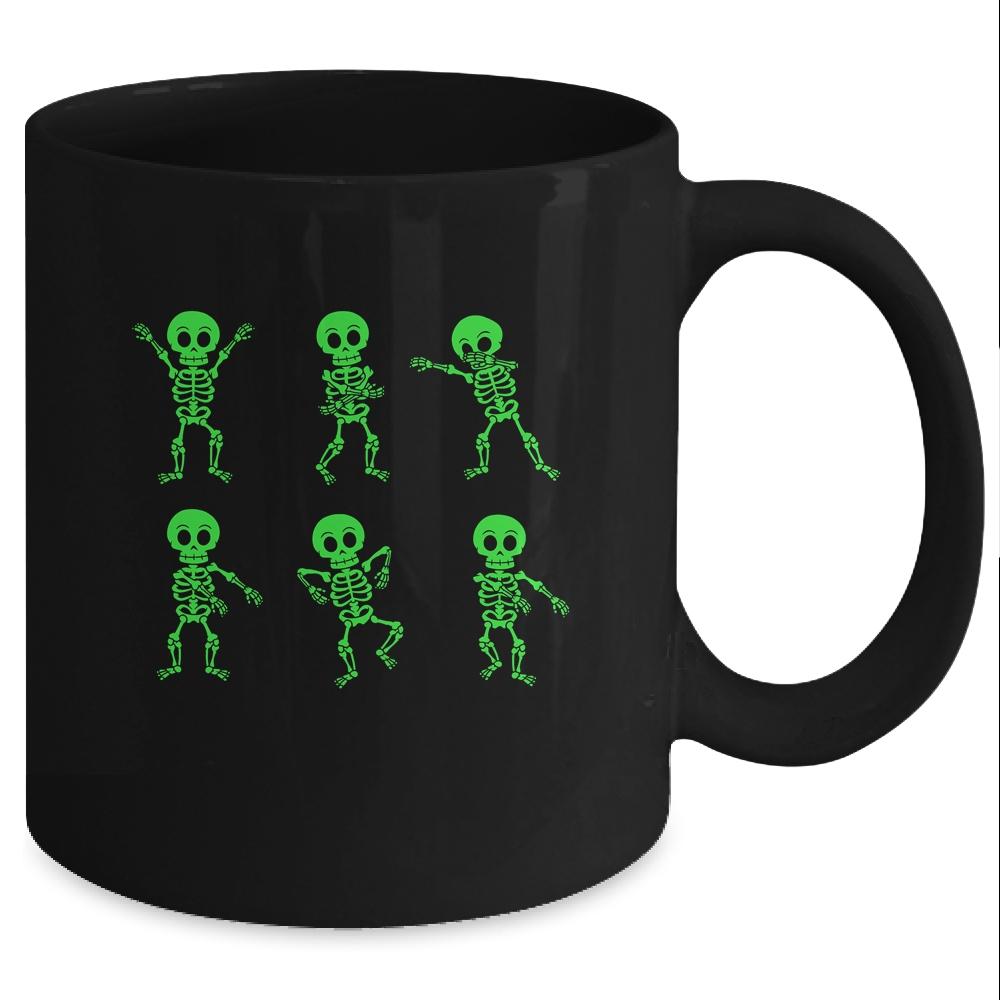 Dancing Skeletons Dance Challenge Boys Girl Kids Halloween Mug-Coffee Mug-Mug-Black