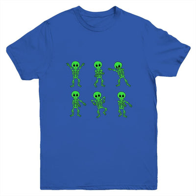 Dancing Skeletons Dance Challenge Boys Girl Kids Halloween Youth-Youth Shirt-Youth T-Shirt-Royal