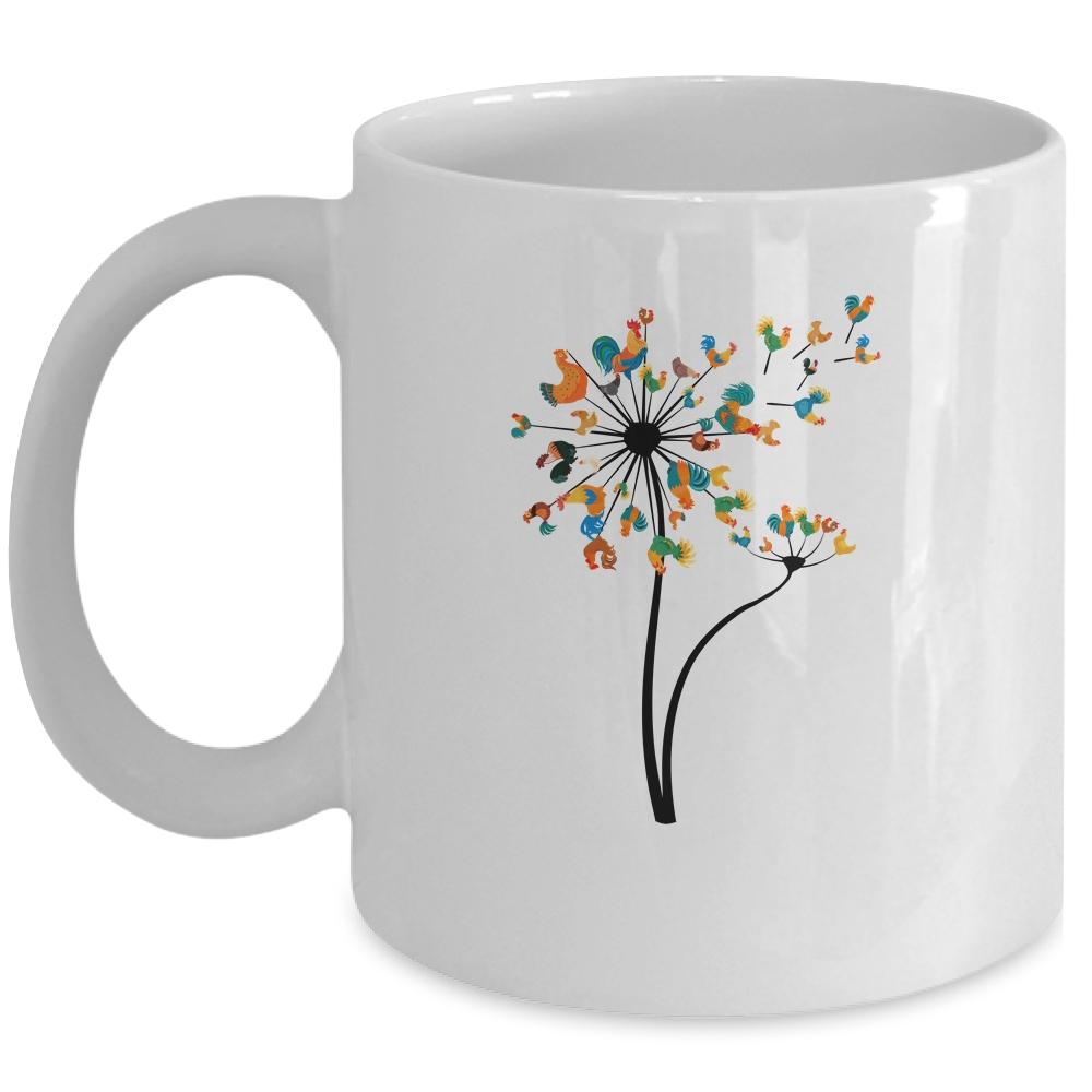 Dandelion Chicken Flower Floral Chickens Tree Lover Mug