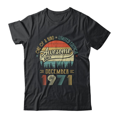 December 1971 Vintage 50 Years Old Retro 50th Birthday Gift-T-Shirt & Hoodie-Classic T-Shirt-Black
