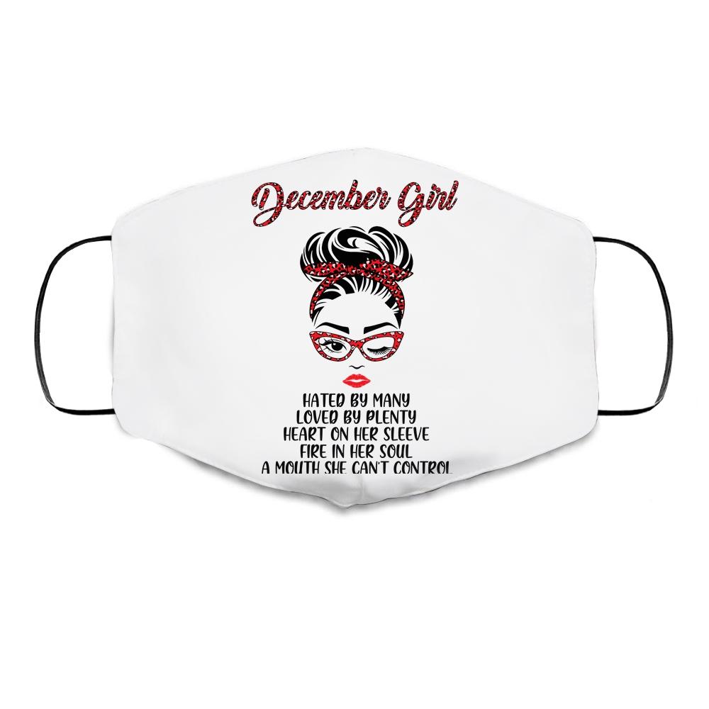 December Girl Hated By Many Loved By Plenty Leopard Women Cloth Face Mask