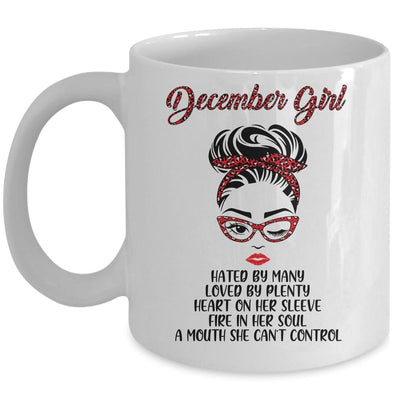 December Girl Hated By Many Loved By Plenty Leopard Women Mug-Coffee Mug-Mug-White