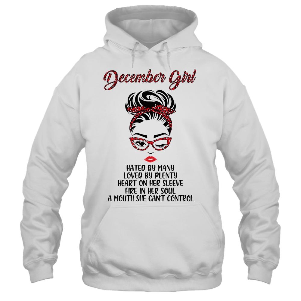 December Girl Hated By Many Loved By Plenty Leopard Women-T-Shirt & Tank Top-Pullover Hoodie-White