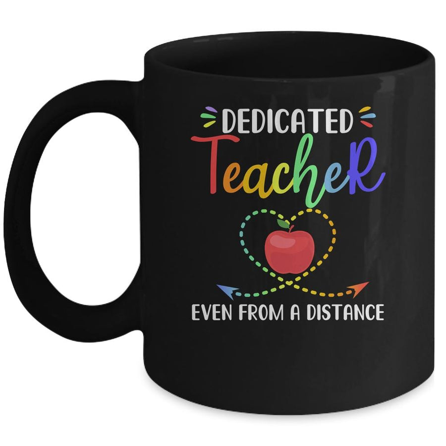 Dedicated Teacher Even From A Distance Online Learning Mug-Coffee Mug-Mug-Black