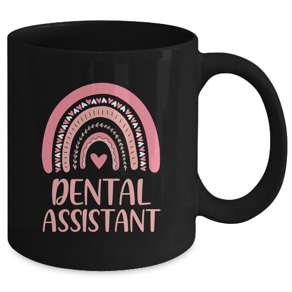 Dental Assistant Cute Pink Rainbow Nurse Day Mug-Coffee Mug-