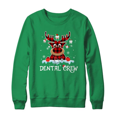 Dental Crew Reindeer And Tooth Dentist Christmas Gift-T-Shirt & Sweatshirt-Crewneck Sweatshirt-Irish Green