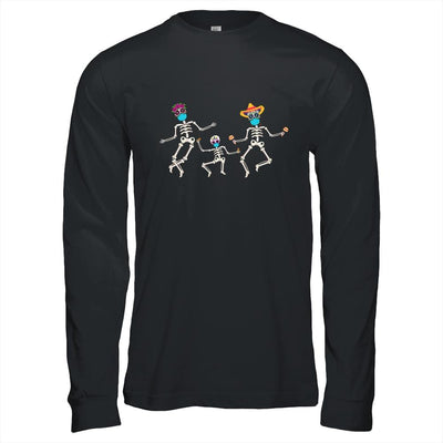 Dia De Los Muertos Day Of The Dead 2021 Skull Dancing-T-Shirt & Hoodie-Long Sleeve T-Shirt-Black