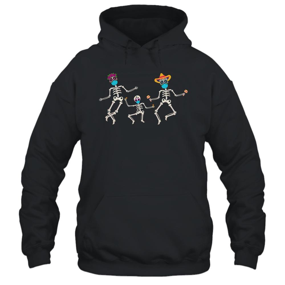 Dia De Los Muertos Day Of The Dead 2021 Skull Dancing-T-Shirt & Hoodie-Pullover Hoodie-Black