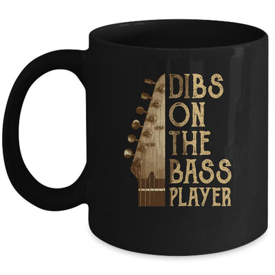 Dibs On The Bass Player Guitar Musician Mug-Coffee Mug-Mug-Black