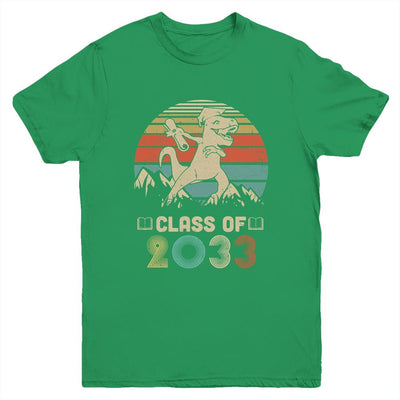 Dinosaur Class Of 2033 First Day Kindergarten Boys Kids Gift Youth-Youth Shirt-Youth T-Shirt-Irish Green