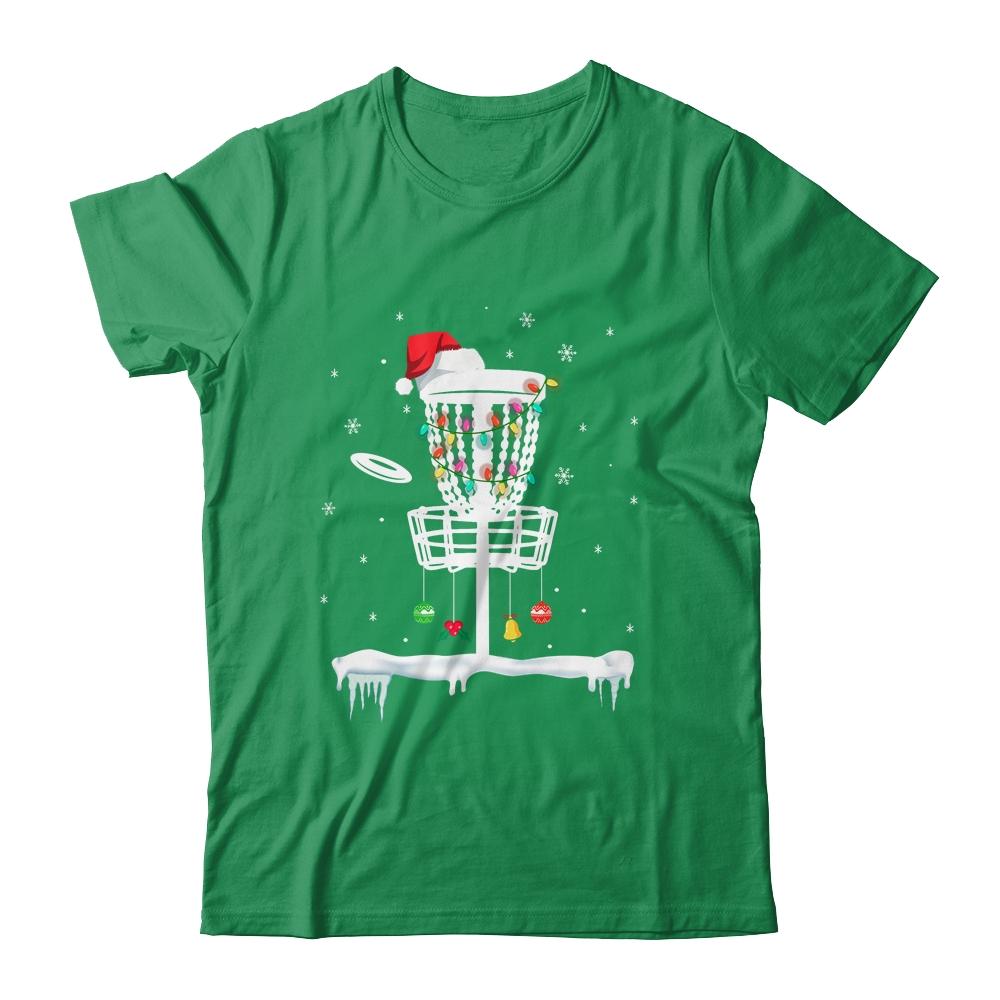 Disc Golf Funny Frisbee Sports Gift With Christmas Lights-T-Shirt & Sweatshirt-Classic T-Shirt-Irish Green