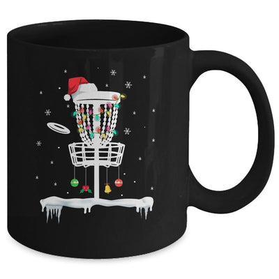 Disc Golf Funny Frisbee Sports Gift With Christmas Lights Mug-Coffee Mug-Mug-Black
