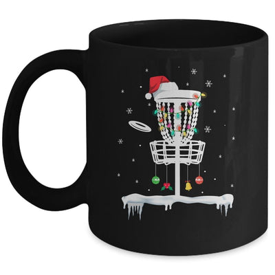 Disc Golf Funny Frisbee Sports Gift With Christmas Lights Mug-Coffee Mug-Mug-Black