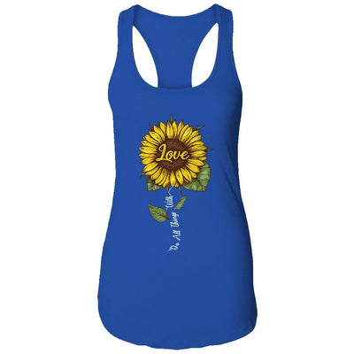 Do All Things With Love Sunflower For Women-T-Shirt & Tank Top-Women's Ideal Racerback Tank-Royal