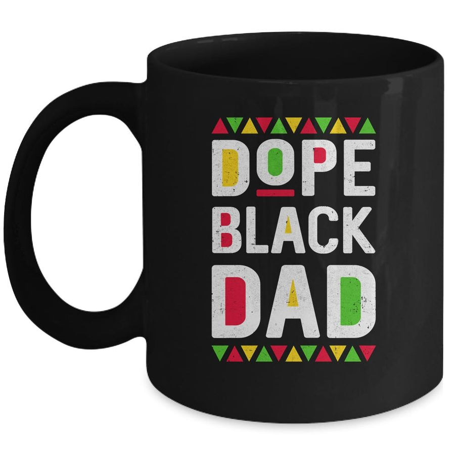 Dope Black Dad African American Pride Father's Day Mug-Coffee Mug-Mug-Black