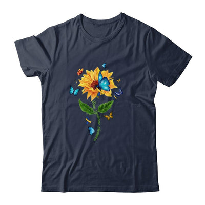 Down Syndrome Awareness Sunflower Butterfly-T-Shirt & Hoodie-Classic T-Shirt-Navy