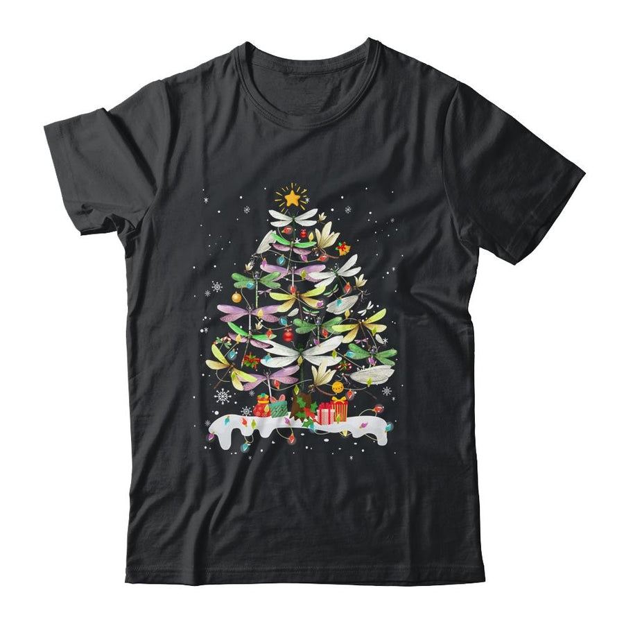 Dragonfly Bird Xmas Christmas Tree Lights Swarm Nymph-T-Shirt & Sweatshirt-Classic T-Shirt-Black