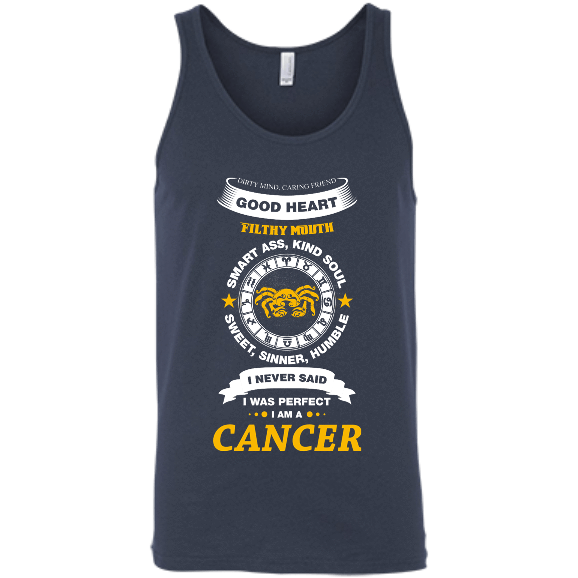 I Never Said I Was Perfect I Am A CANCER-T-Shirt & Hoodie-Unisex Tank-Navy