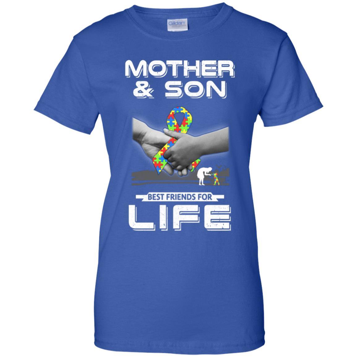 Autism Awareness Mother And Son Best Friends For Life-T-Shirt & Hoodie-Women's T-Shirt-Royal