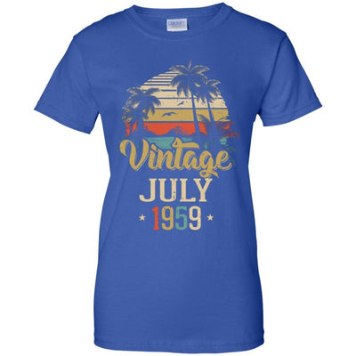 Retro Classic Vintage July 1959 62th Birthday Gift-T-Shirt & Hoodie-Women's T-Shirt-Royal