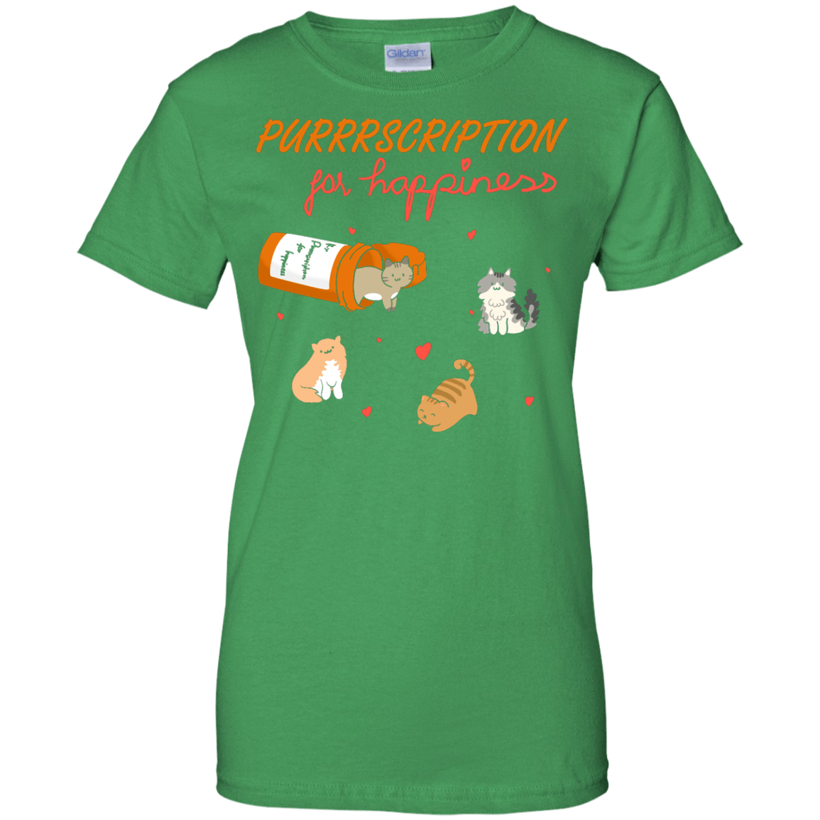 Purrrscription For Happiness-T-Shirt & Hoodie-Women's T-Shirt-Irish Green