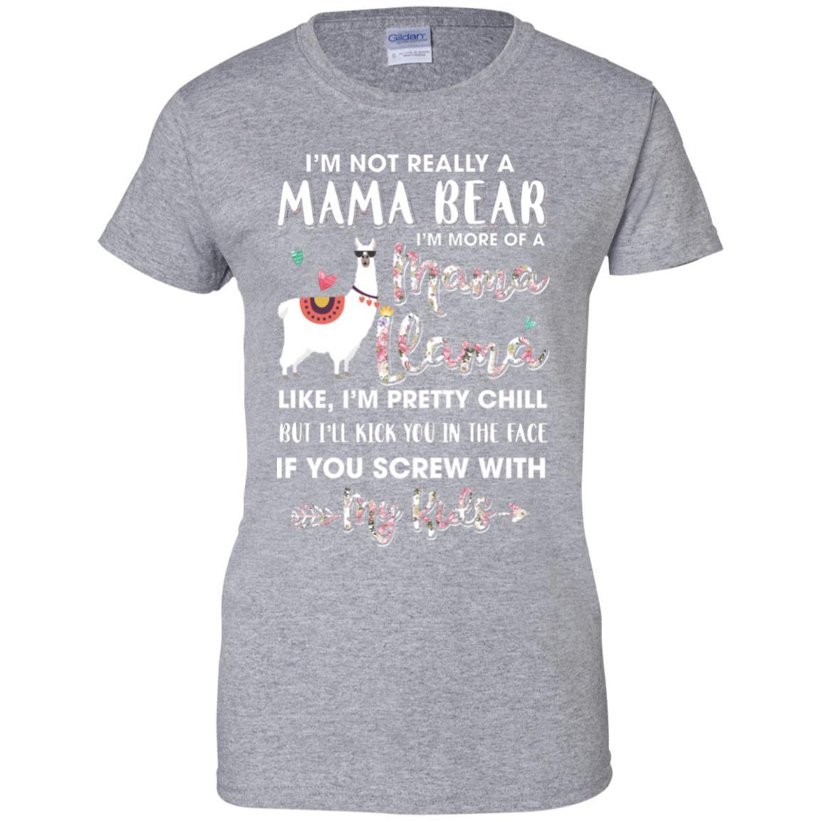 I'm Not Really A Mama Bear I'm More Of A Mama Llama-T-Shirt & Hoodie-Women's T-Shirt-Sport Grey