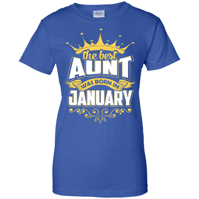 The Best Aunt Was Born In January-T-Shirt & Hoodie-Women's T-Shirt-Royal