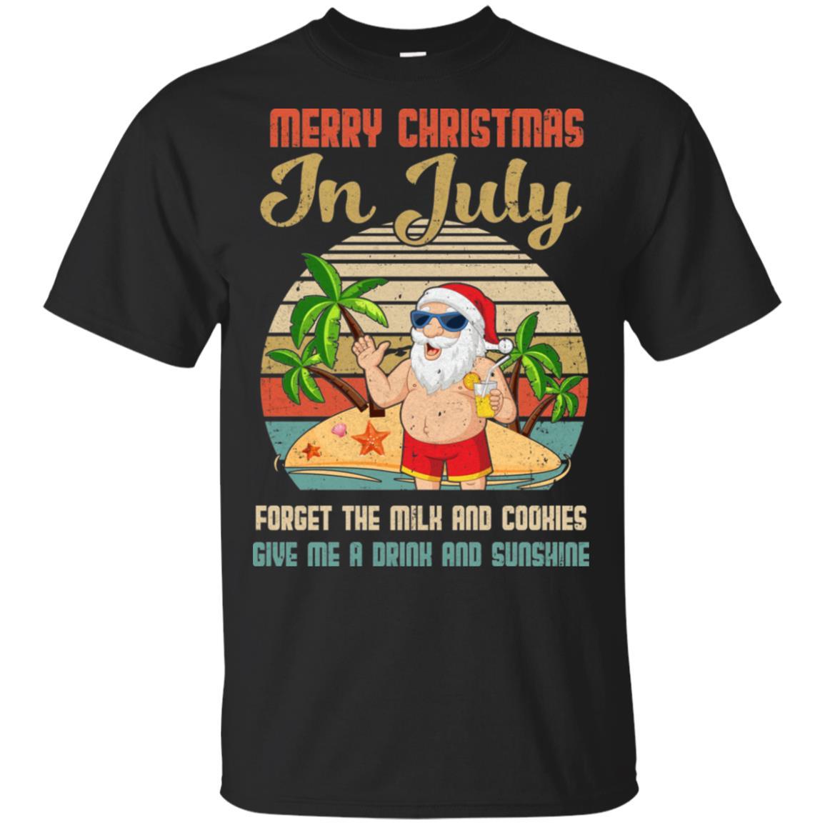 Funny Vintage Retro Santa Merry Christmas In July Gift