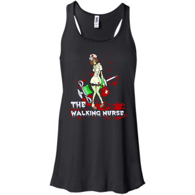 The Walking Nurse-T-Shirt & Hoodie-Women's Flowy Racerback Tank-Black