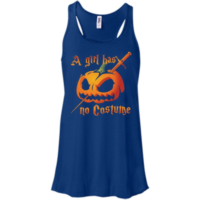 A Girl Has No Costume Halloween-T-Shirt & Hoodie-Women's Flowy Racerback Tank-True Royal
