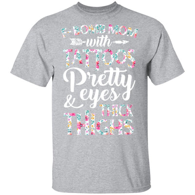 F-Bomb Mom With Tattoos Pretty Eyes And Thick Thighs-T-Shirt & Tank Top-Classic T-Shirt-Sport Grey
