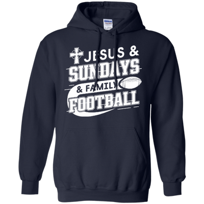 Jesus Sundays Family Football-T-Shirt & Hoodie-Pullover Hoodie-Navy