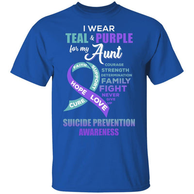 Suicide Prevention I Wear Teal And Purple For My Aunt-T-Shirt & Hoodie-Classic T-Shirt-Royal
