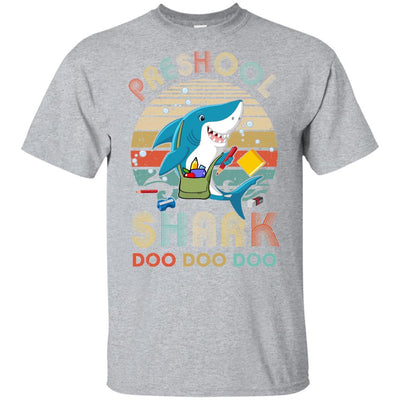 Preschool Shark Doo Doo Doo Funny Back To School Youth-Youth Shirt-Youth T-Shirt-Sport Grey