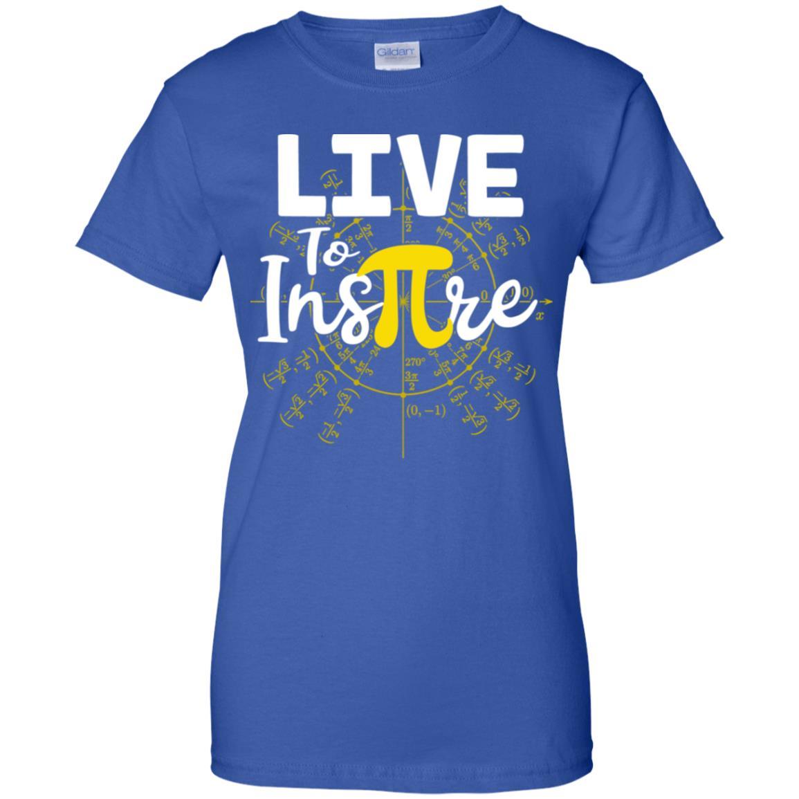 Live To Inspire Pi Day Gift For Student Teacher-T-Shirt & Hoodie-Women's T-Shirt-Royal