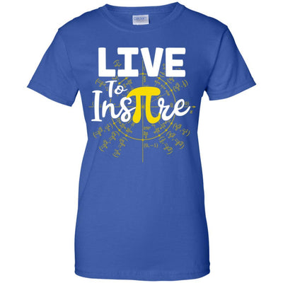 Live To Inspire Pi Day Gift For Student Teacher-T-Shirt & Hoodie-Women's T-Shirt-Royal