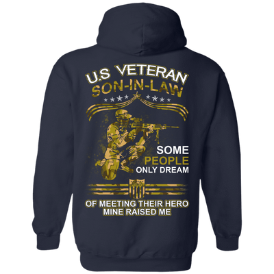 U.S. Veteran Son-in-law Some People Only Dream Of Meeting-T-Shirt & Hoodie-Pullover Hoodie-Navy