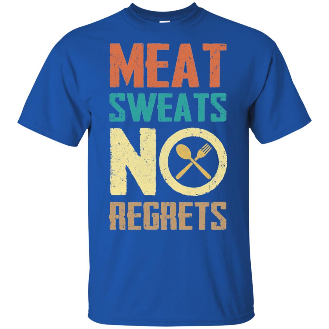 Vintage Retro Meat Sweats No Regrets Funny BBQ-T-Shirt & Hoodie-Classic T-Shirt-Royal