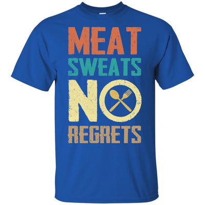 Vintage Retro Meat Sweats No Regrets Funny BBQ-T-Shirt & Hoodie-Classic T-Shirt-Royal